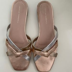 Loeffler Randall Metallic Slide Flat Sandals